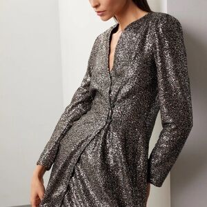 Elegant Silver Sequin Dress